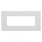 Gewiss - PLAQUE LUX 6P METAL ALU.SATI.MONOCHROM