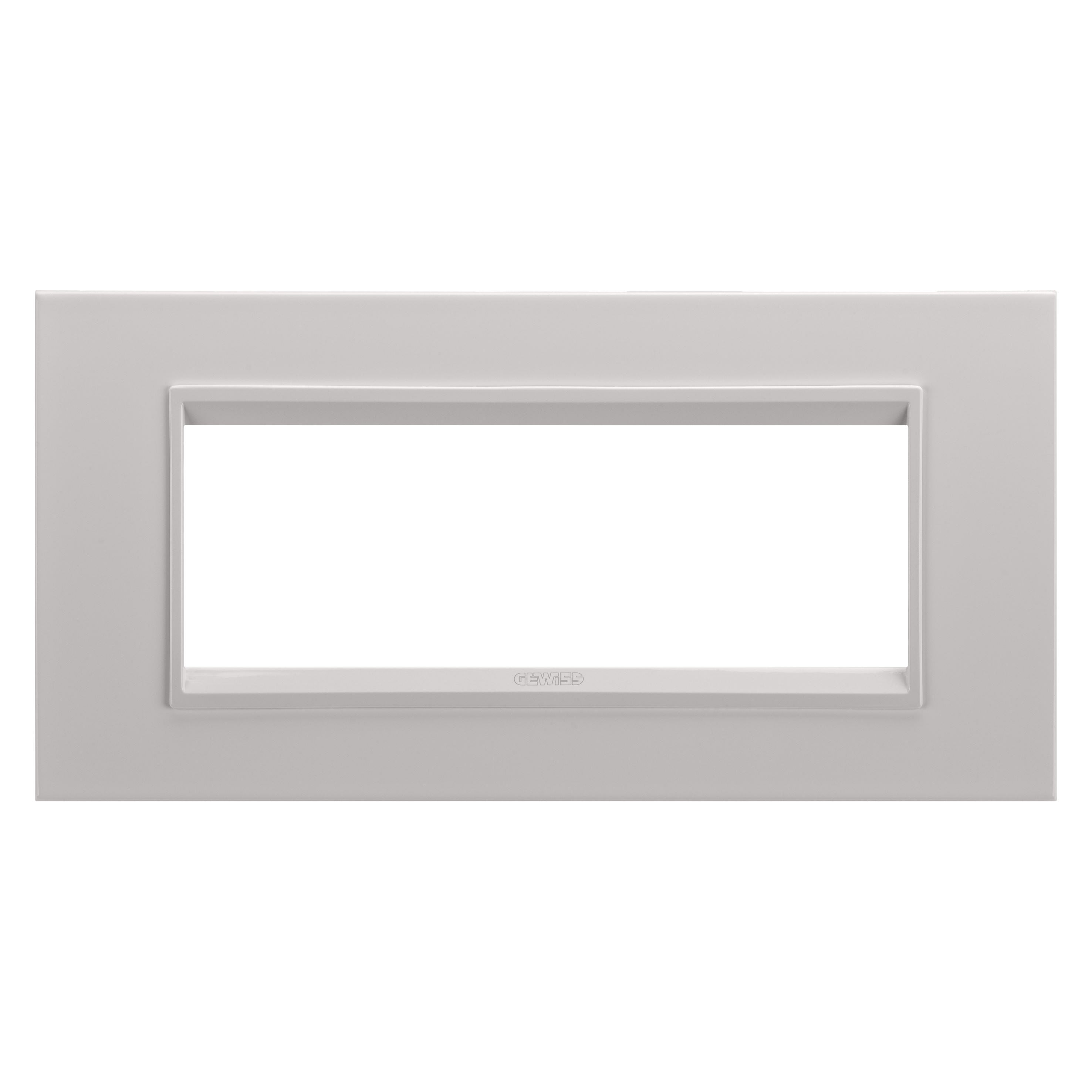 Gewiss - PLAQUE LUX 6P METAL NAT.BEIGE SAT.MONOCH