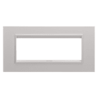 Gewiss - PLAQUE LUX 6P METAL NAT.BEIGE SAT.MONOCH