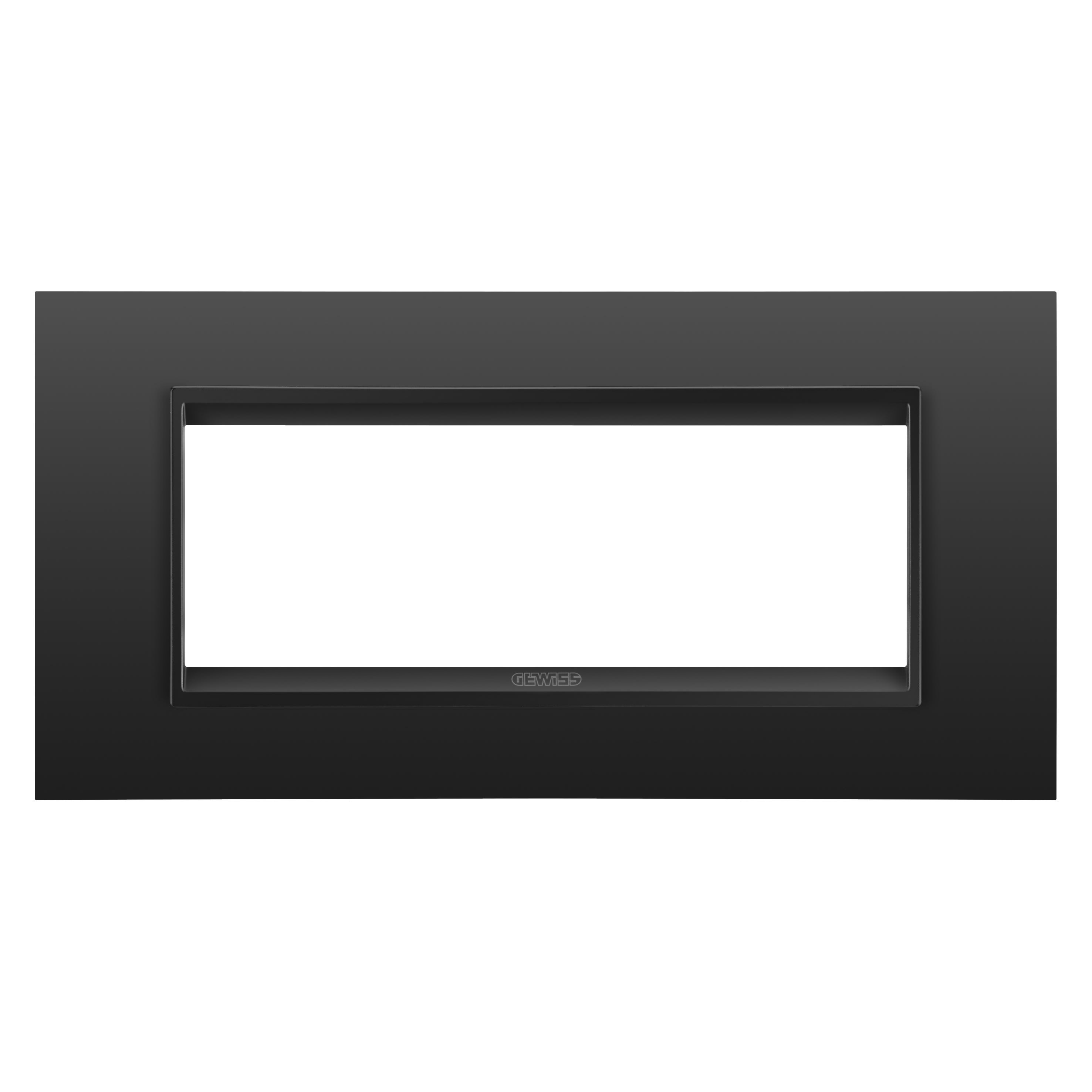 Gewiss - PLAQUE LUX 6P METAL NO SATIN MONOCH