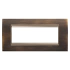 Gewiss - PLAQUE LUX RECT. 6P MÉTAL LAITON ANTIQUE