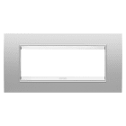 Gewiss - PLAQUE LUX RECT. 6P MÉTAL GRIS