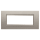 Gewiss - PLAQUE LUX RECT. 6P MÉTAL ALU