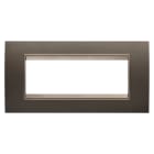 Gewiss - PLAQUE LUX RECT. 6P MÉTAL MARRON