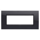 Gewiss - PLAQUE LUX RECT. 6P NOIR TONER LAVY