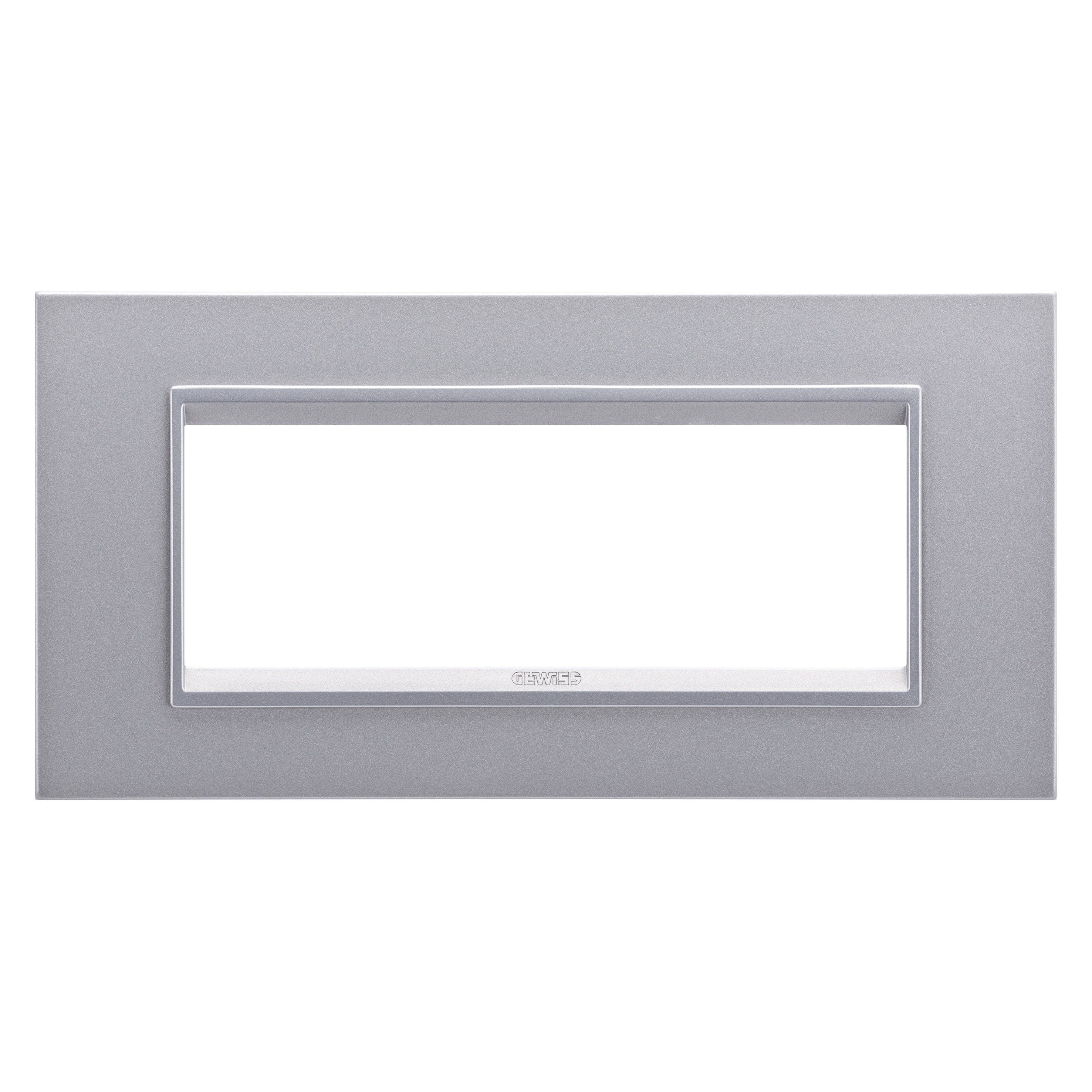 Gewiss - PLAQUE LUX 6P TITANE MONOCHROME