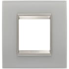 Gewiss - PLAQUE APPAREILLAGE LUX 2P VERRE NATUREL - GW16222GT