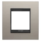 Gewiss - PLAQUE LUX 2P MÉTAL ALUMINIUM BROSSÉ