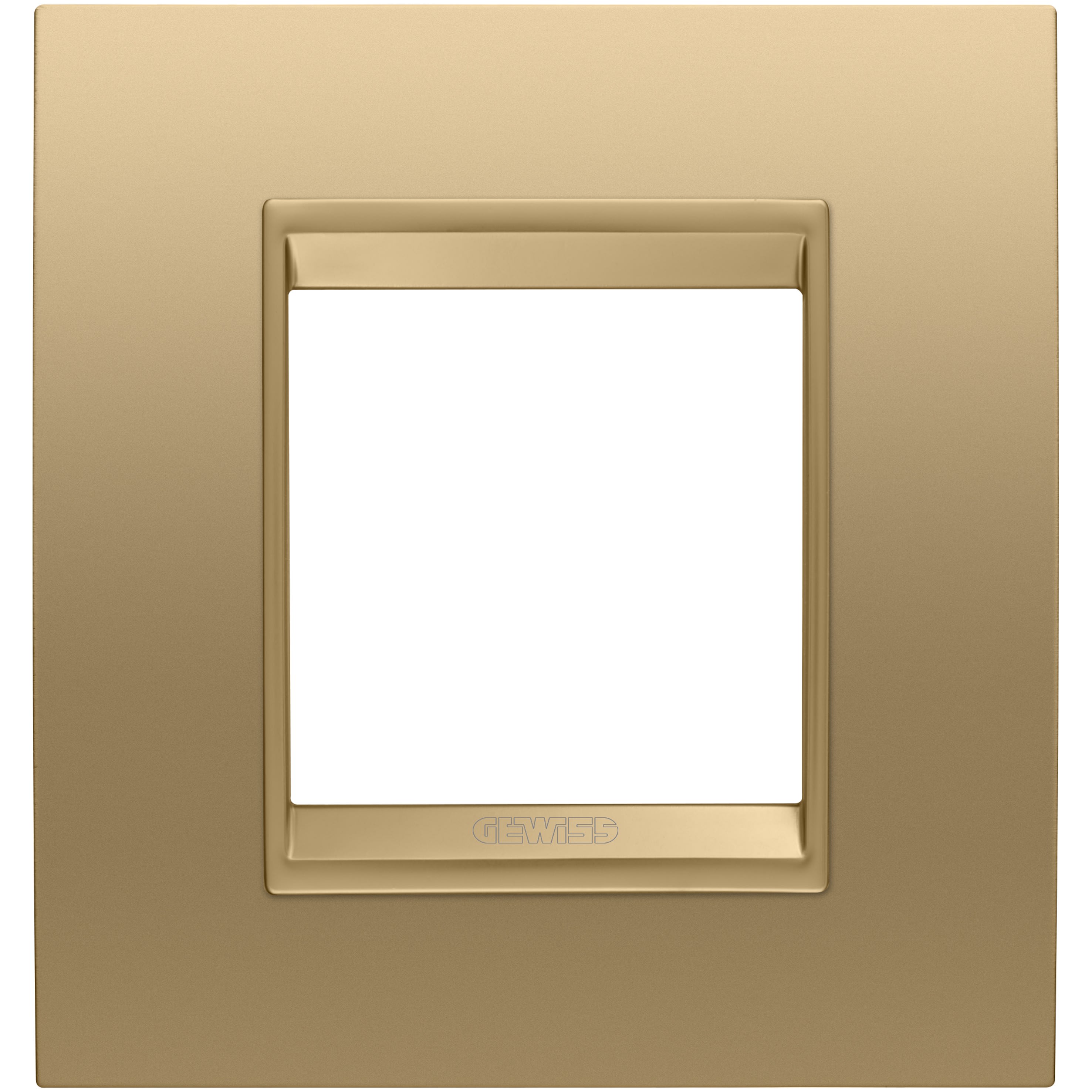 Gewiss - PLAQUE LUX 2P MÉTAL OR