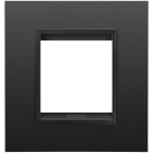 Gewiss - PLAQUE APPAREILLAGE LUX 2P MÉTAL NOIR - GW16222XM