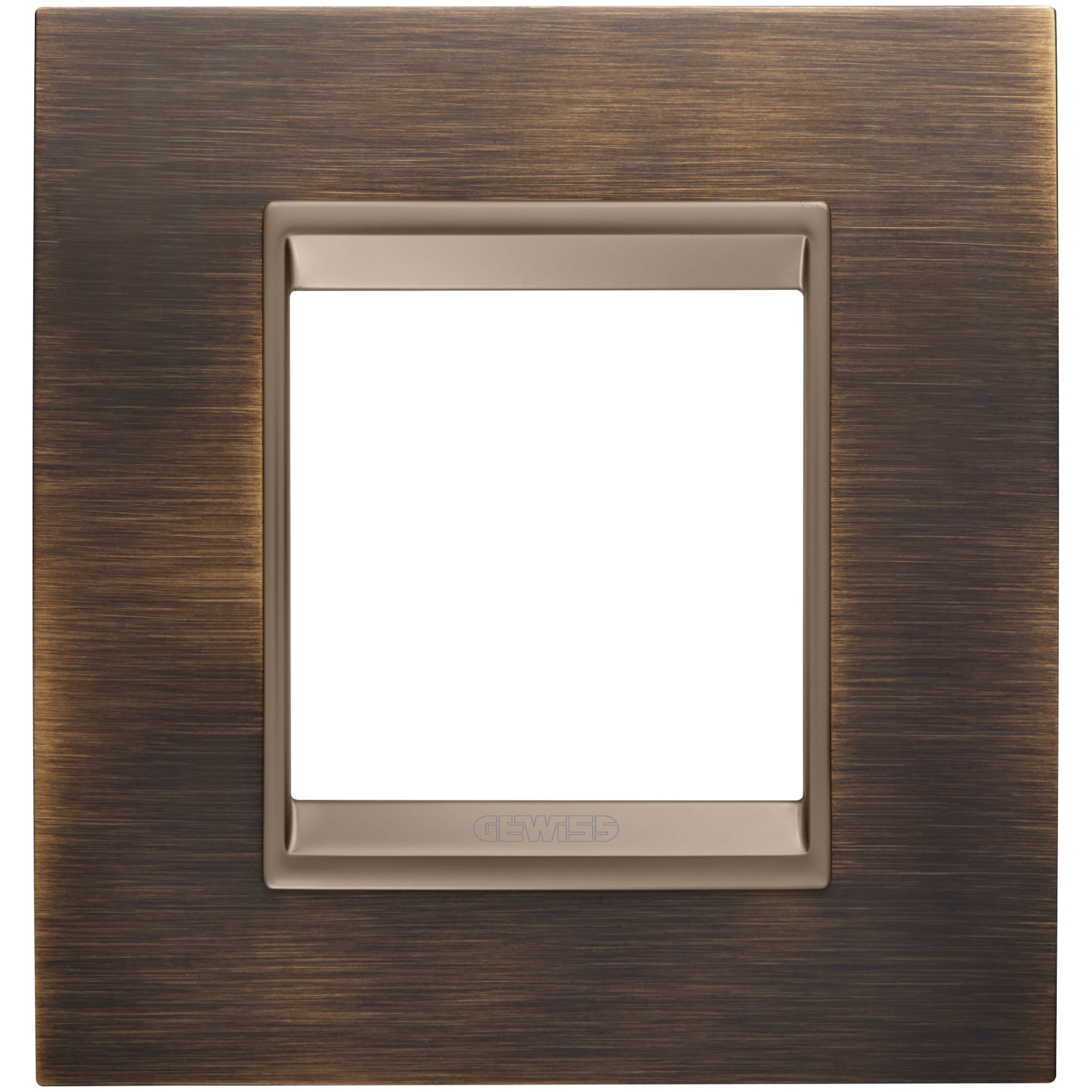 Gewiss - PLAQUE LUX 2P MÉTAL LAITON ANTIQUE LAVY