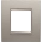 Gewiss - PLAQUE LUX 2P MÉTAL ALUMINIUM BROSSÉ
