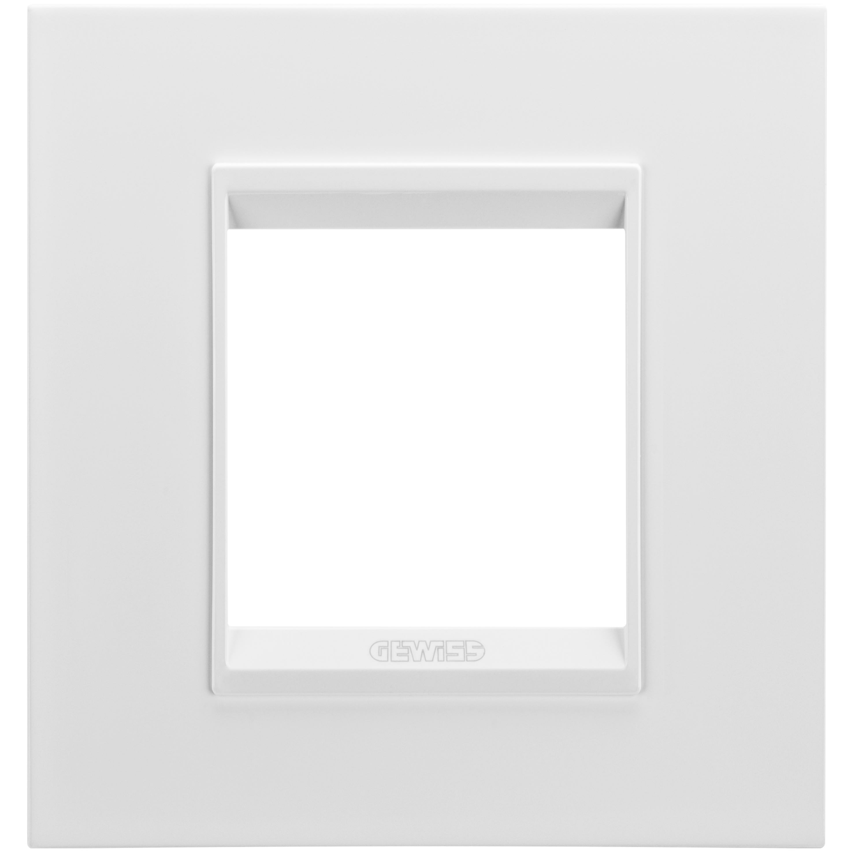 Gewiss - PLAQUE APPAREILLAGE LUX 2P MÉTAL BLANC SATIN - GW16222XW