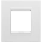 Gewiss - PLAQUE APPAREILLAGE LUX 2P MÉTAL BLANC SATIN - GW16222XW
