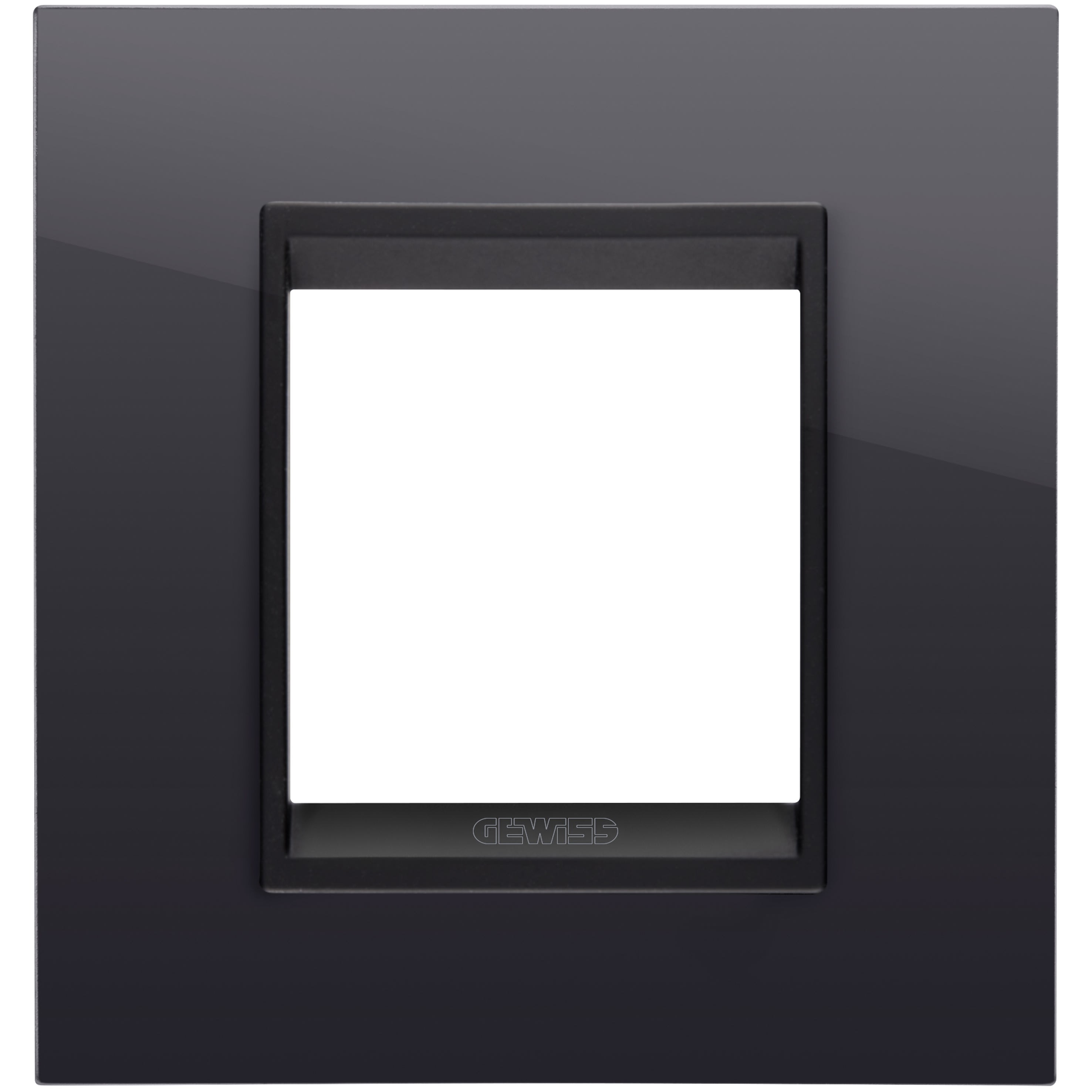 Gewiss - PLAQUE APPAREILLAGE LUX 2P NOIR TONER LAVY - GW16222YN