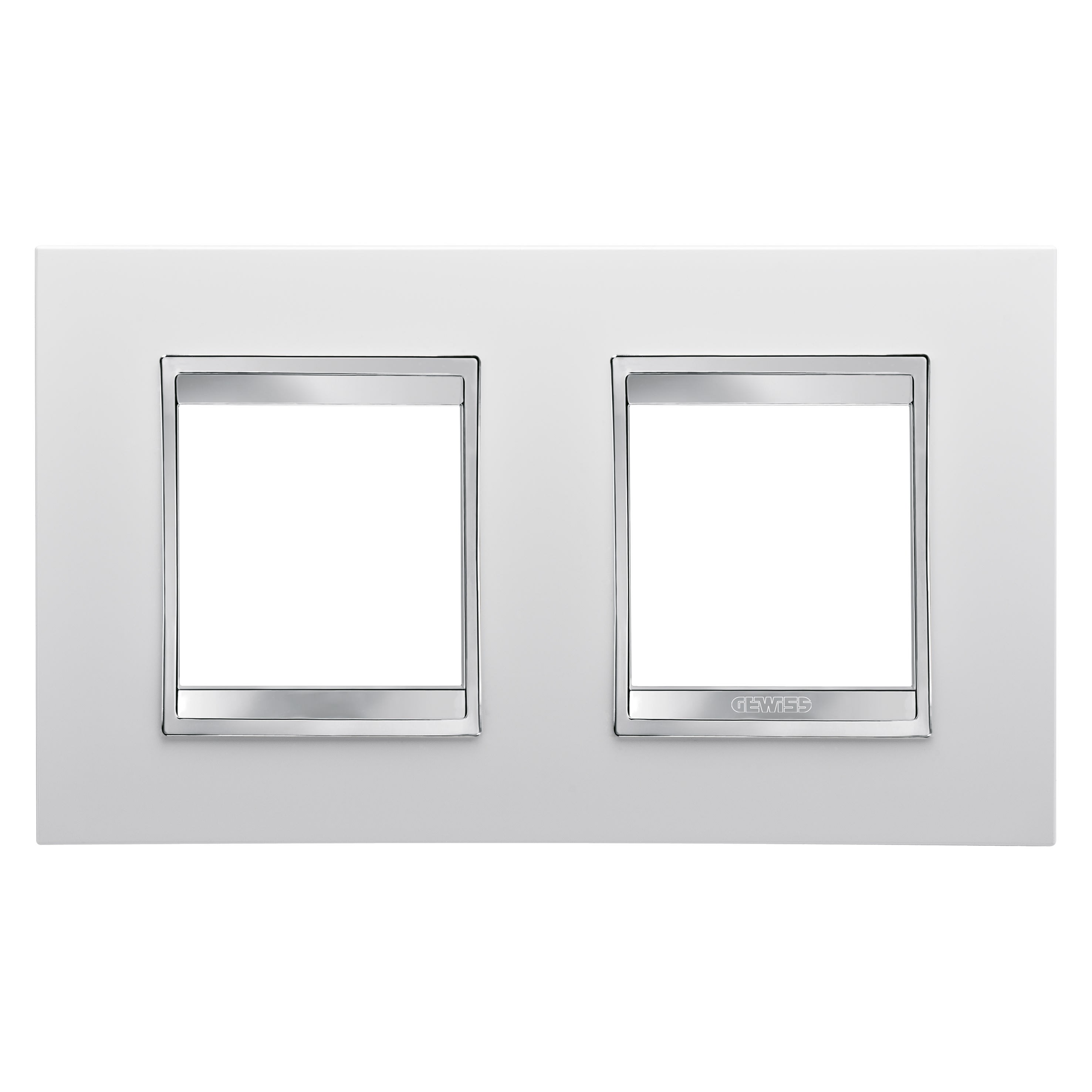 Gewiss - PLAQUE LUX INT. 2+2P H BL CRÈME