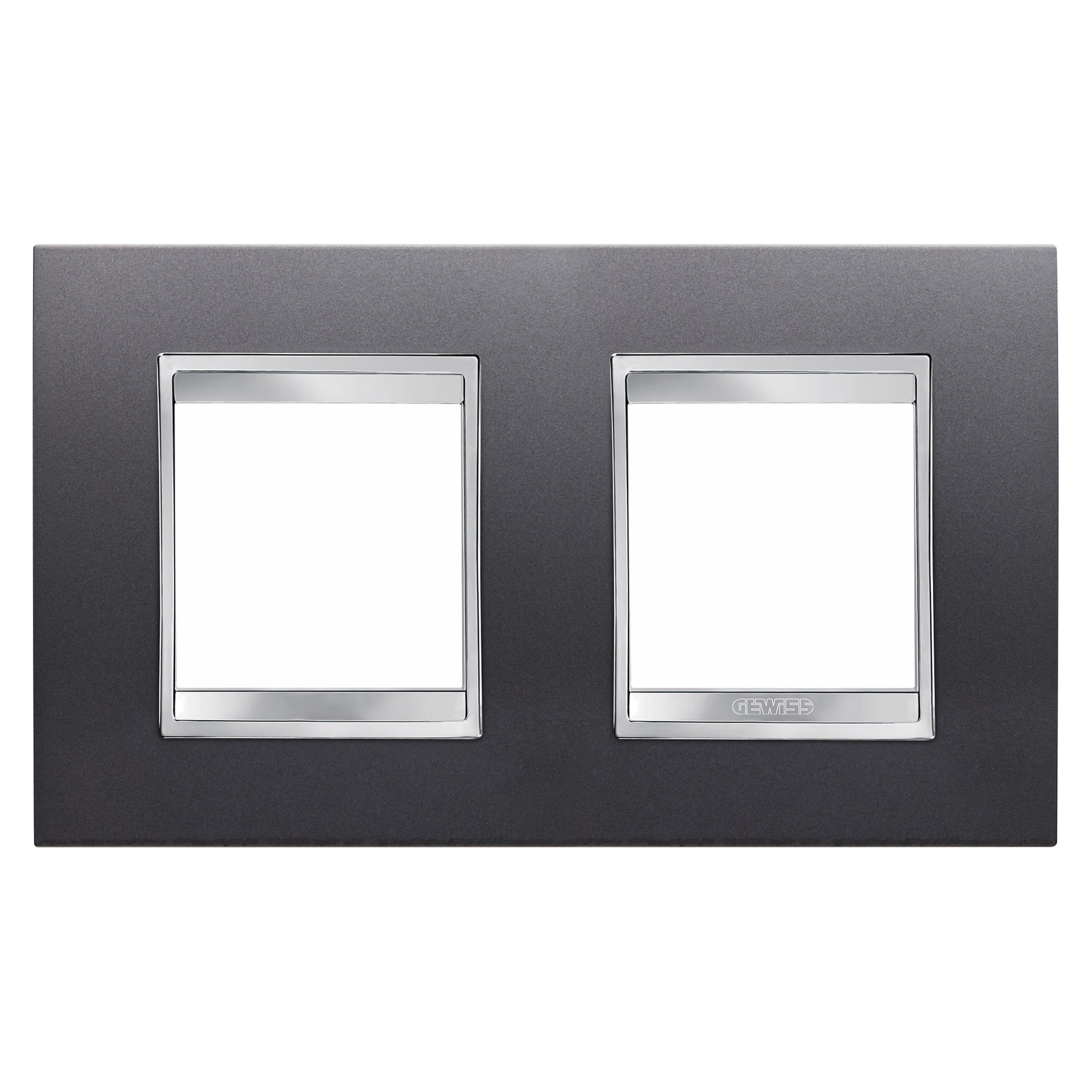 Gewiss - PLAQUE LUX INT. 2+2P H ARDOISE