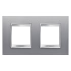 Gewiss - PLAQUE LUX INT. 2+2P H TITANE