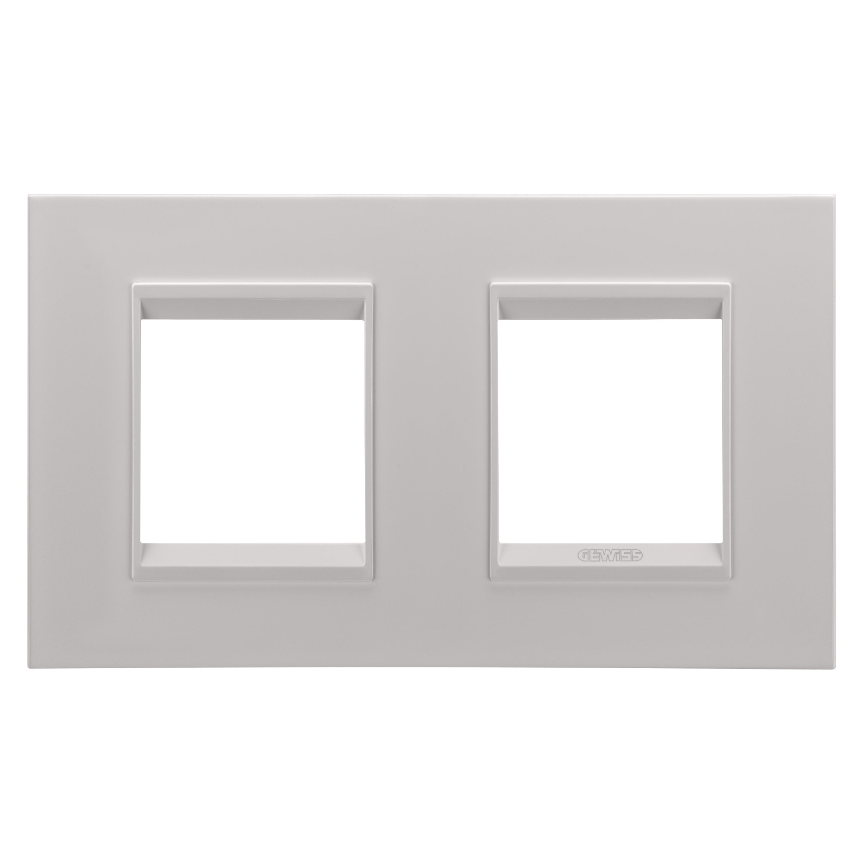 Gewiss - PLAQUE LUX 2+2P H MÉTAL BEIGE NATUREL