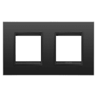 Gewiss - PLAQUE LUX 2+2P H MÉTAL NOIR