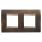 Gewiss - PLAQUE APPAREILLAGE LUX 2+2P H MÉTAL LAITON - GW16223XQ