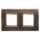Gewiss - PLAQUE LUX 2+2P H MÉTAL LAITON