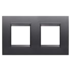 Gewiss - PLAQUE LUX 2+2P H ARDOISE ABSOLUE