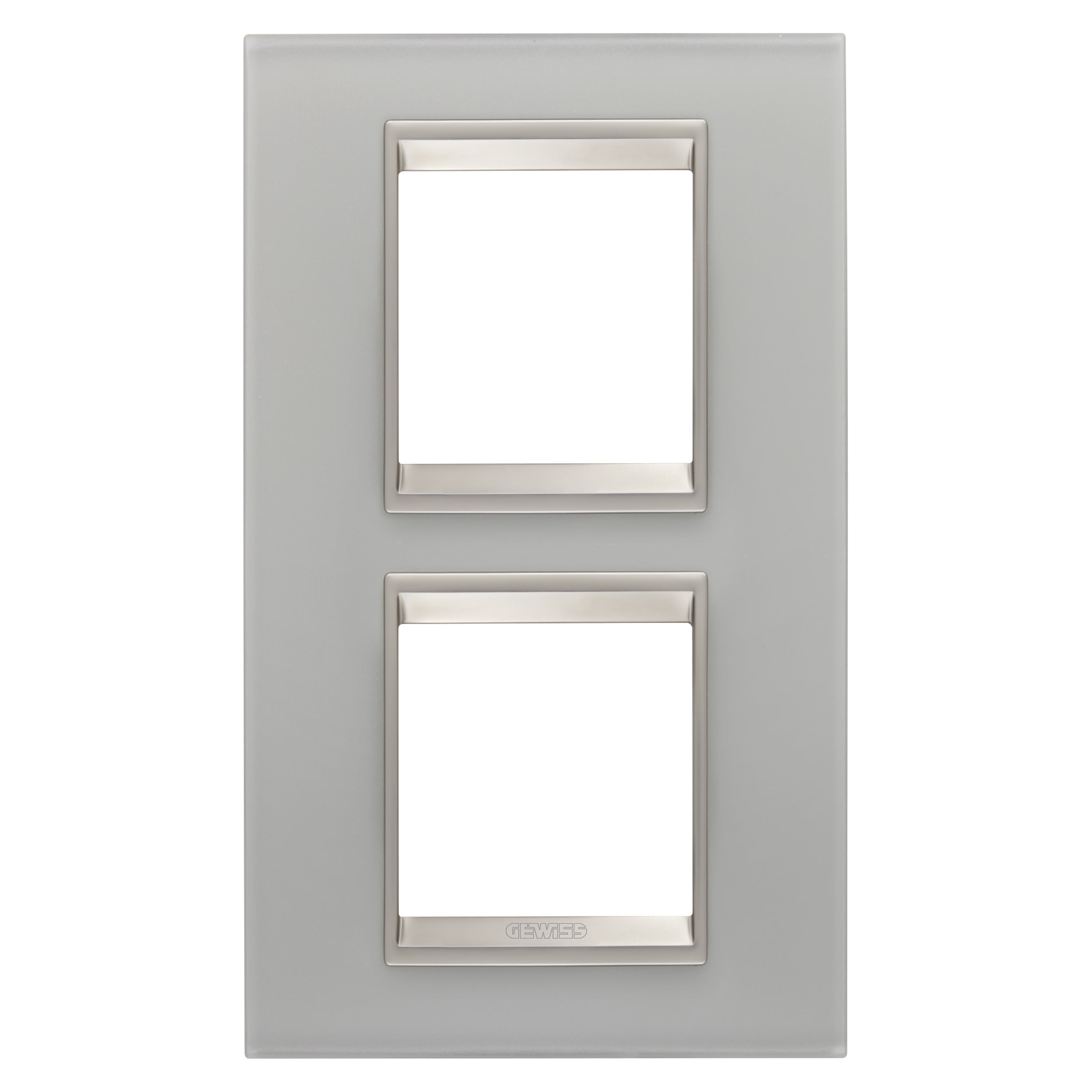 Gewiss - PLAQUE LUX 2+2P V VERRE NATUREL
