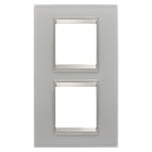 Gewiss - PLAQUE LUX 2+2P V VERRE NATUREL