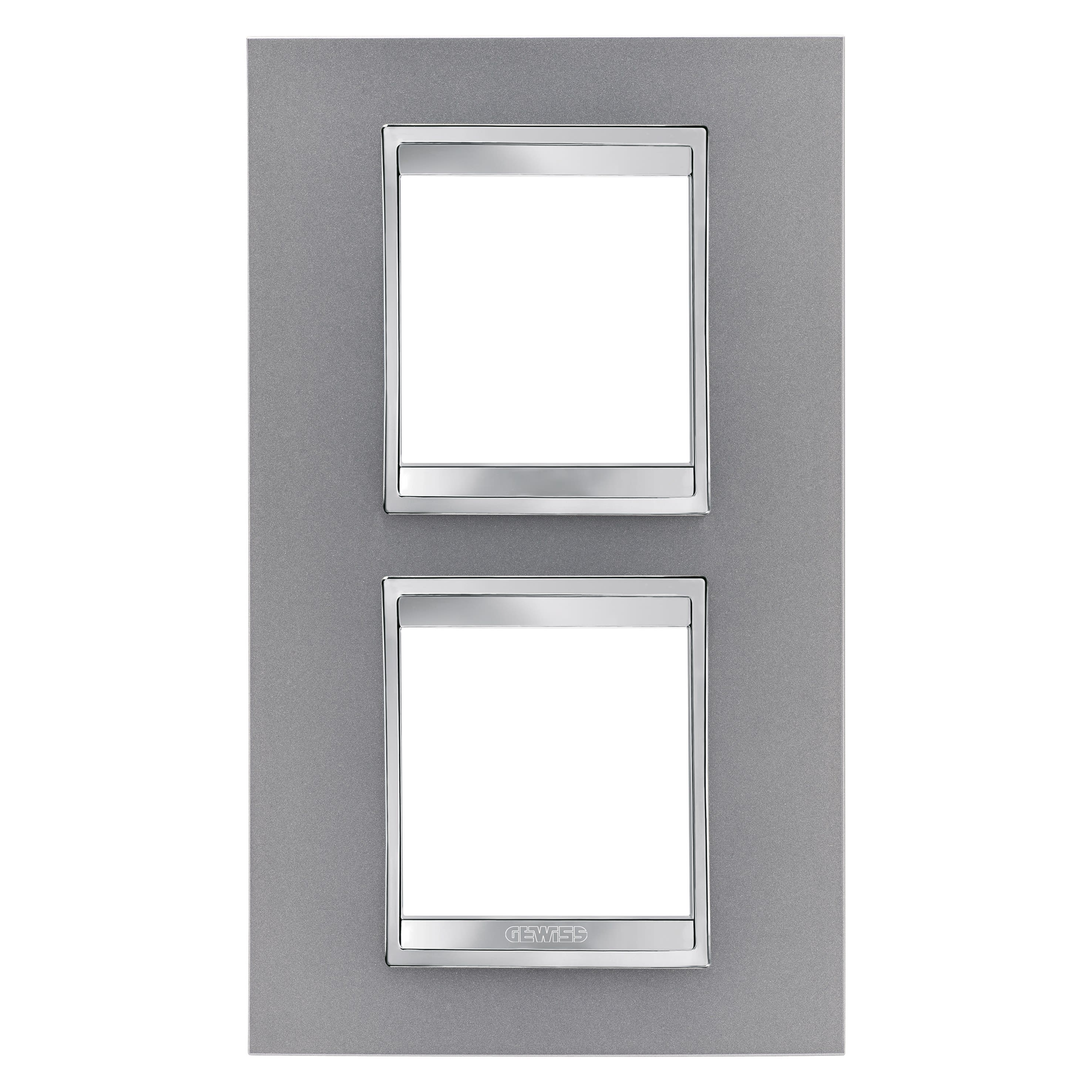 Gewiss - PLAQUE LUX INT. 2+2P V.E. 71 TITANE