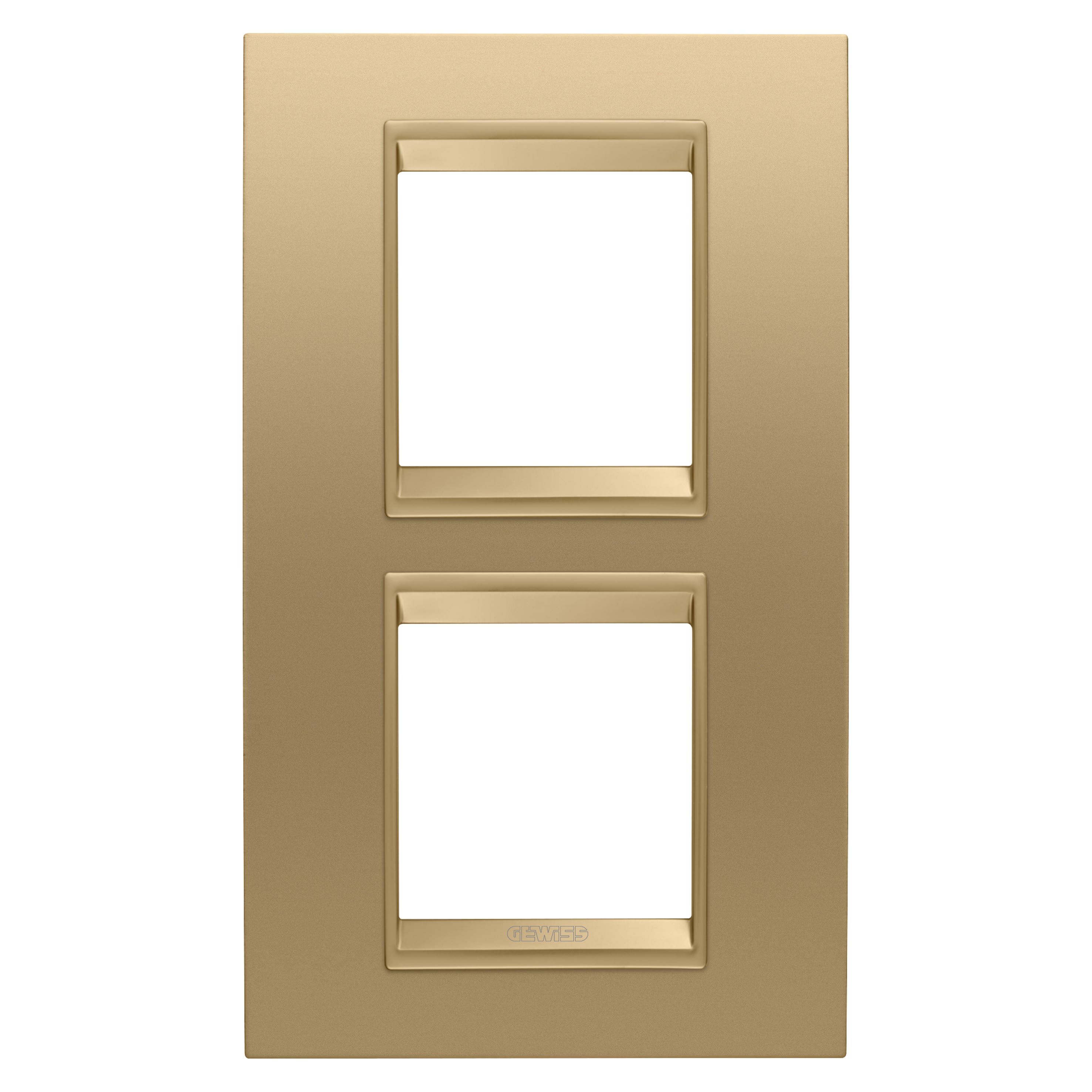 Gewiss - PLAQUE LUX 2+2P V MÉTAL OR