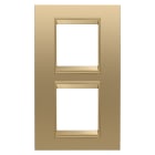 Gewiss - PLAQUE LUX 2+2P V MÉTAL OR
