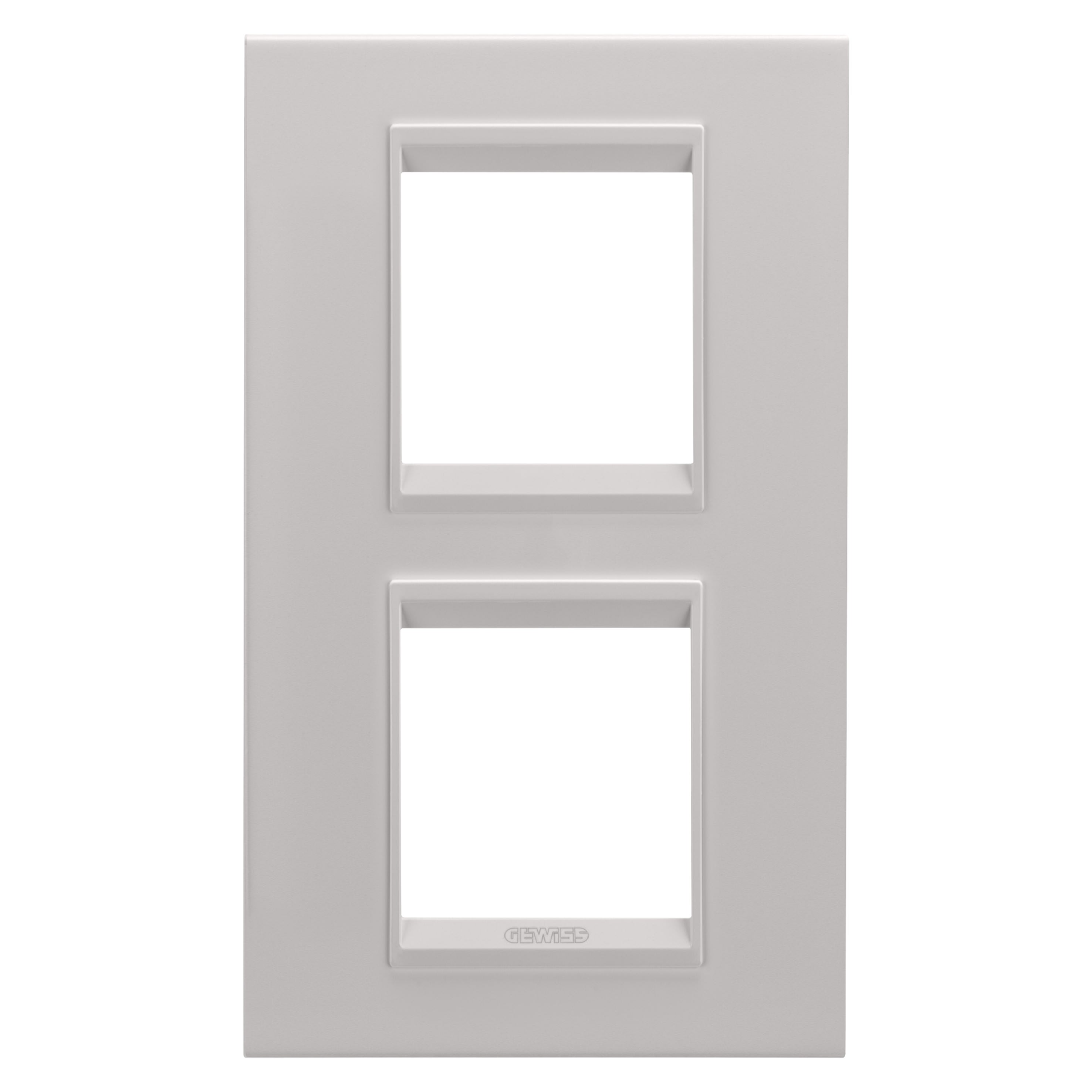 Gewiss - PLAQUE LUX 2+2P V MÉTAL BEIGE NATUREL
