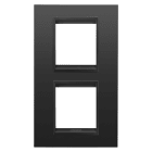 Gewiss - PLAQUE APPAREILLAGE LUX 2+2P V MÉTAL NOIR - GW16224XM