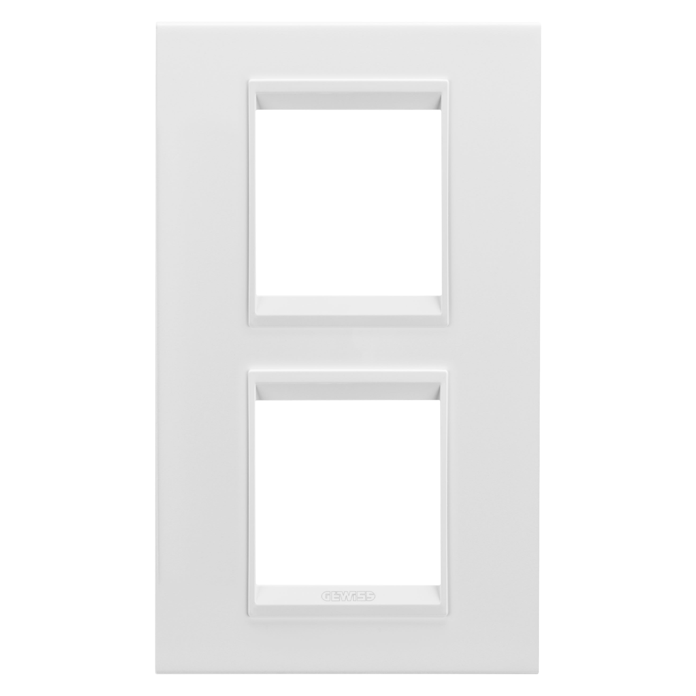 Gewiss - PLAQUE LUX 2+2P V MÉTAL BLANC SATIN
