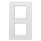 Gewiss - PLAQUE LUX 2+2P V MÉTAL BLANC SATIN