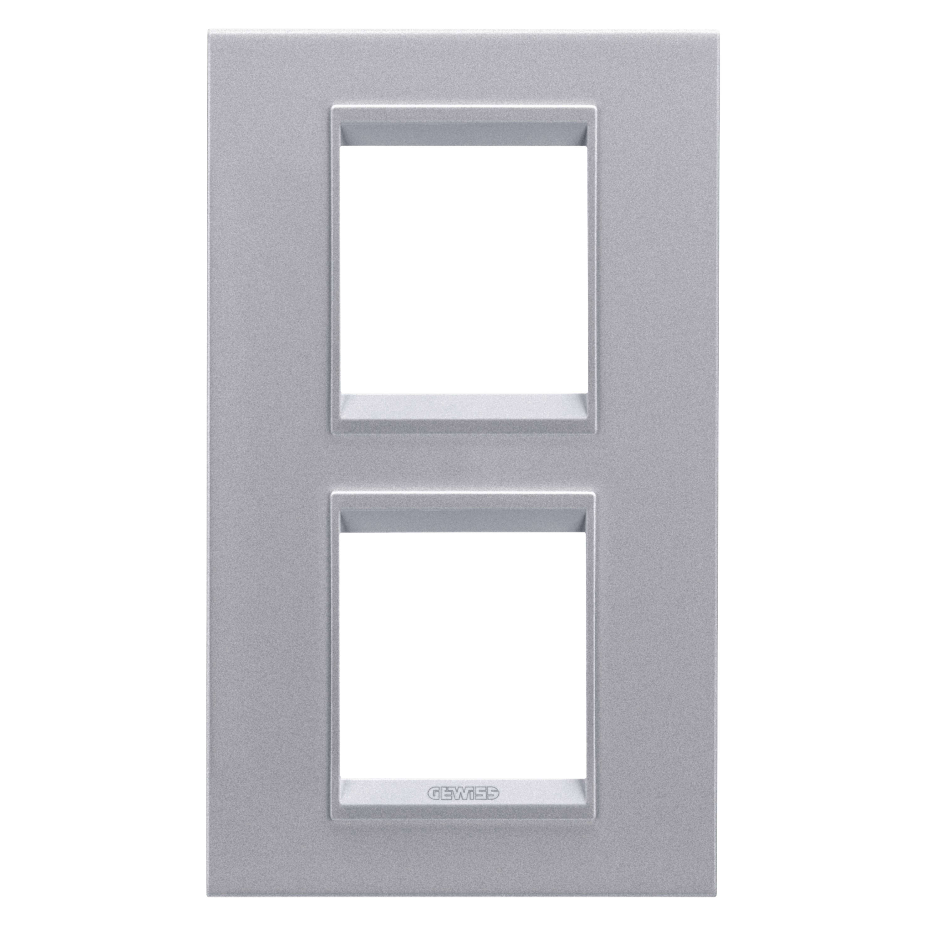 Gewiss - PLAQUE APPAREILLAGE LUX 2+2P V TITANE - GW16224YT