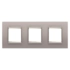 Gewiss - PLAQUE LUX 2+2+2P H VERRE GRIS PERLÉ