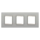 Gewiss - PLAQUE APPAREILLAGE LUX 2+2+2P H VERRE NATUREL - GW16226GT