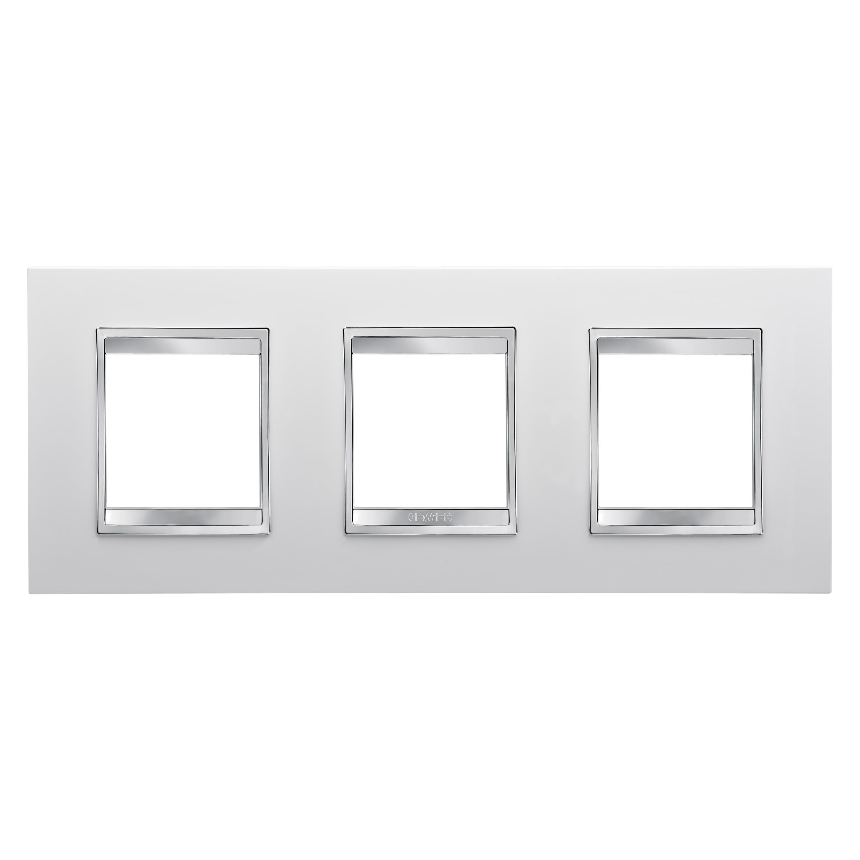 Gewiss - PLAQUE LUX INT. 2+2+2P H BL CRÈME