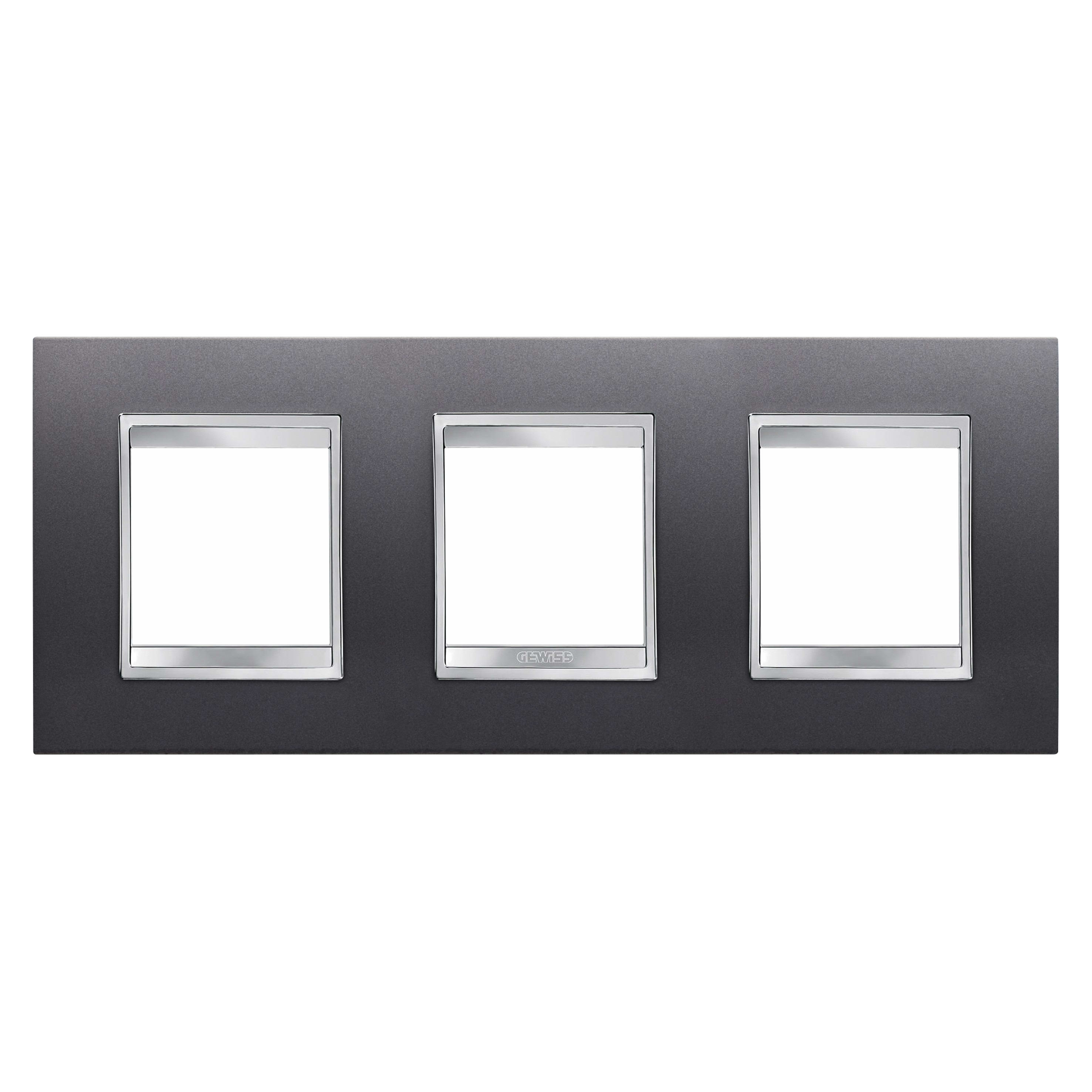 Gewiss - PLAQUE APPAREILLAGE LUX INT. 2+2+2P H ARDOISE - GW16226VA