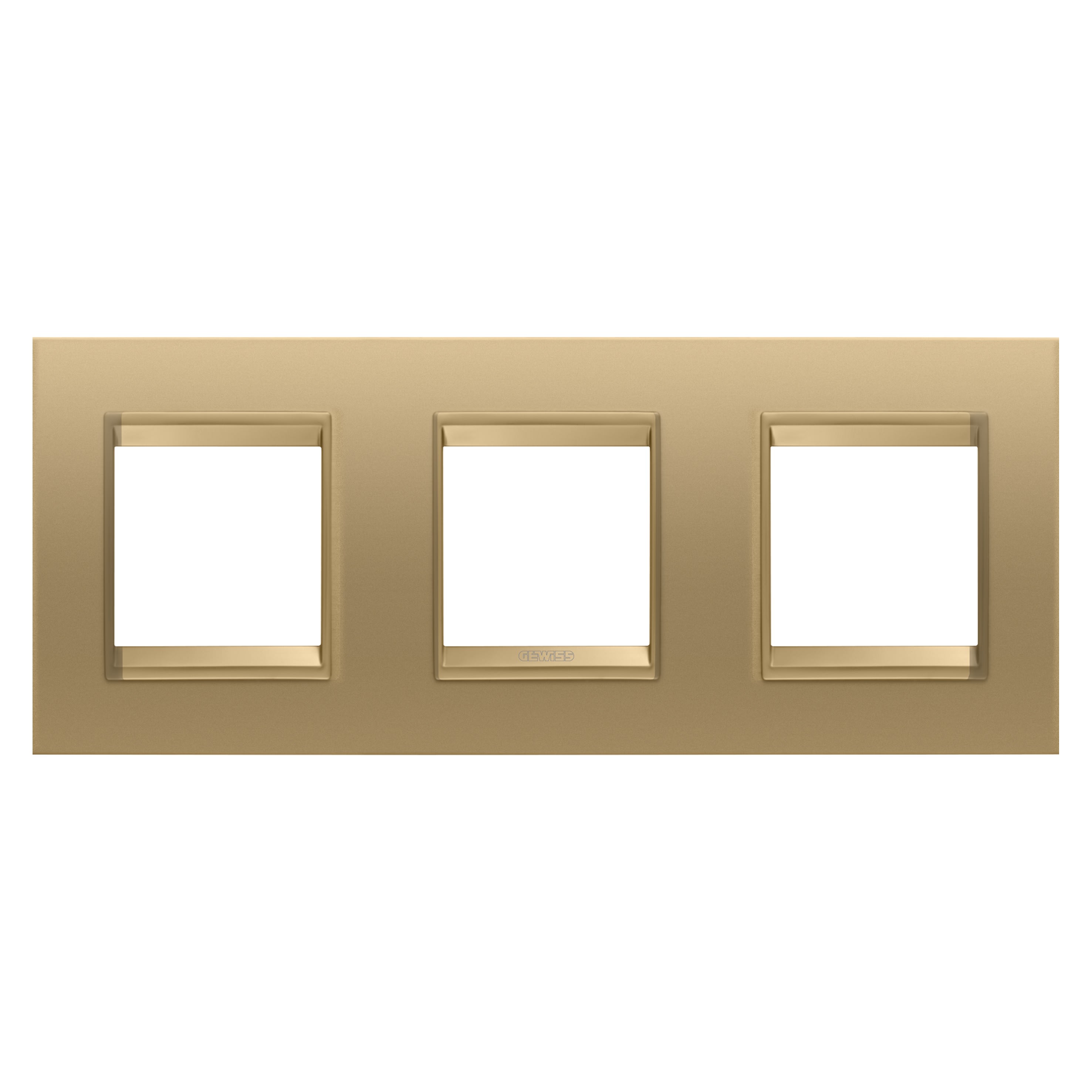Gewiss - PLAQUE LUX 2+2+2P H MÉTAL OR