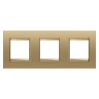 Gewiss - PLAQUE LUX 2+2+2P H MÉTAL OR