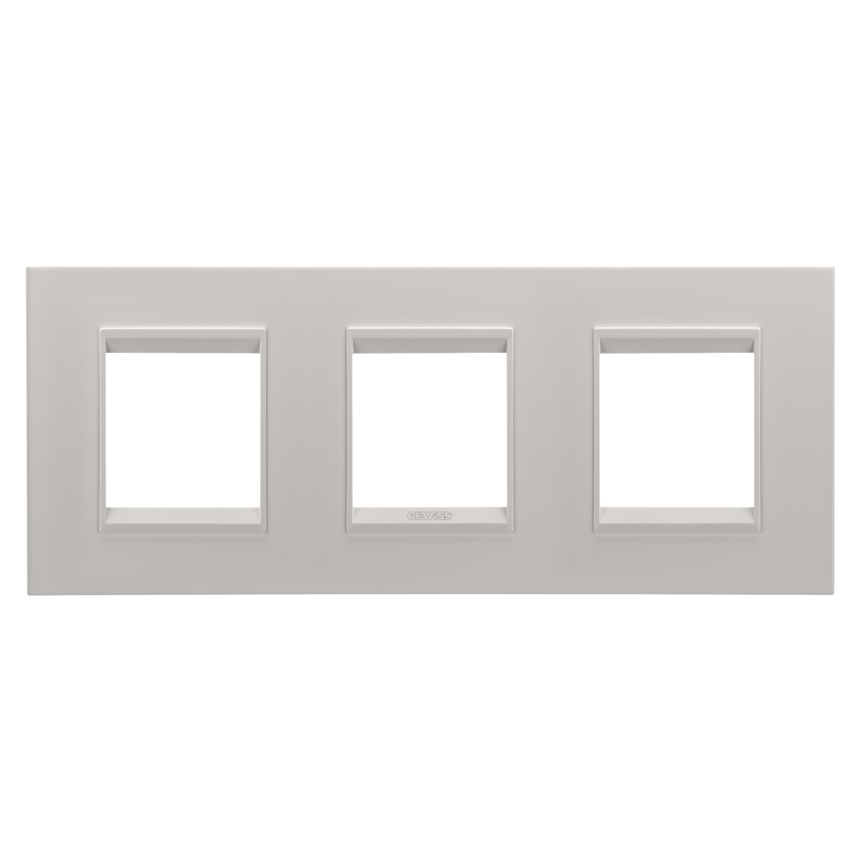 Gewiss - PLAQUE APPAREILLAGE LUX 2+2+2P H MÉTAL BEIGE NATUREL - GW16226XL