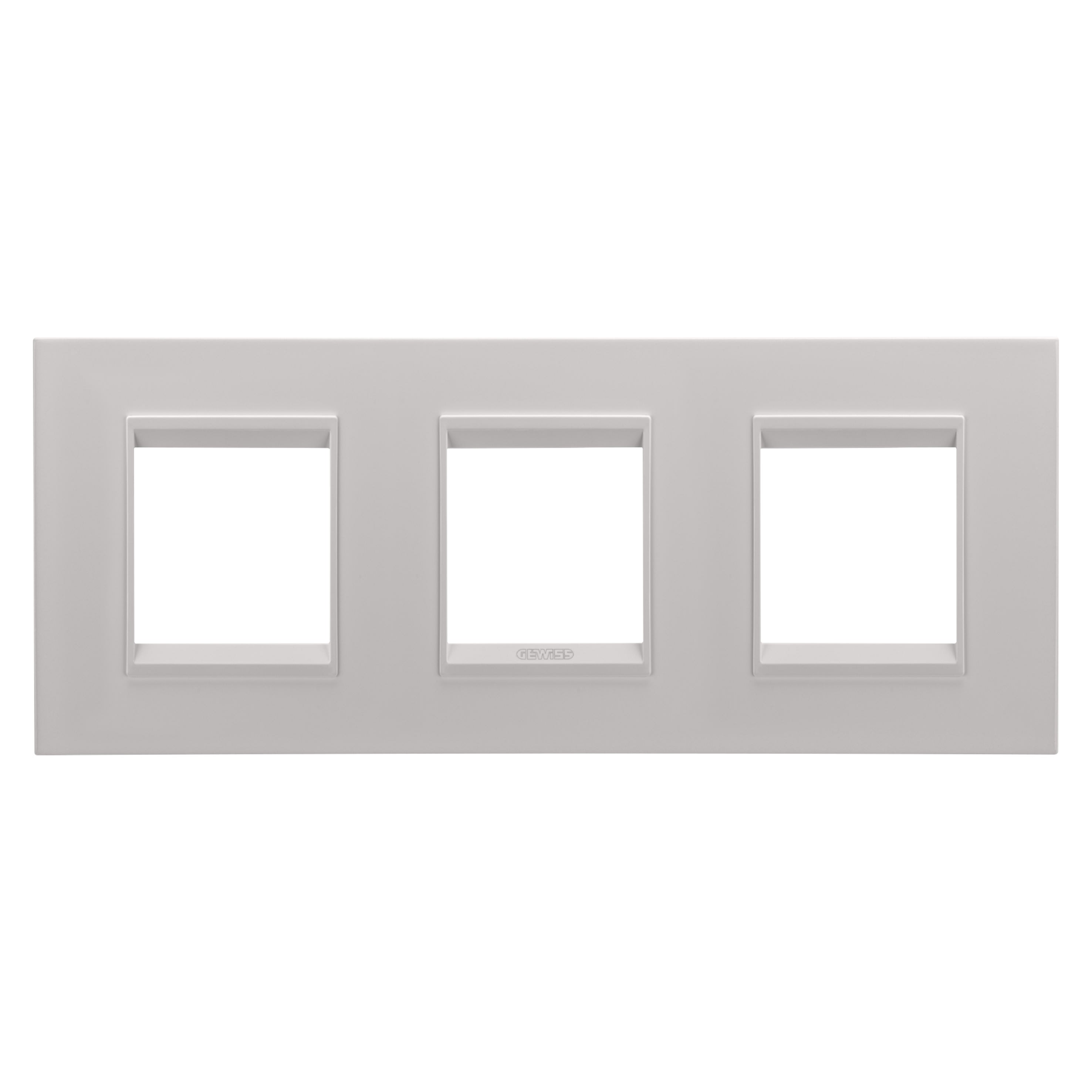 Gewiss - PLAQUE LUX 2+2+2P H MÉTAL BEIGE NATUREL