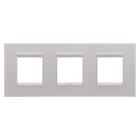 Gewiss - PLAQUE LUX 2+2+2P H MÉTAL BEIGE NATUREL