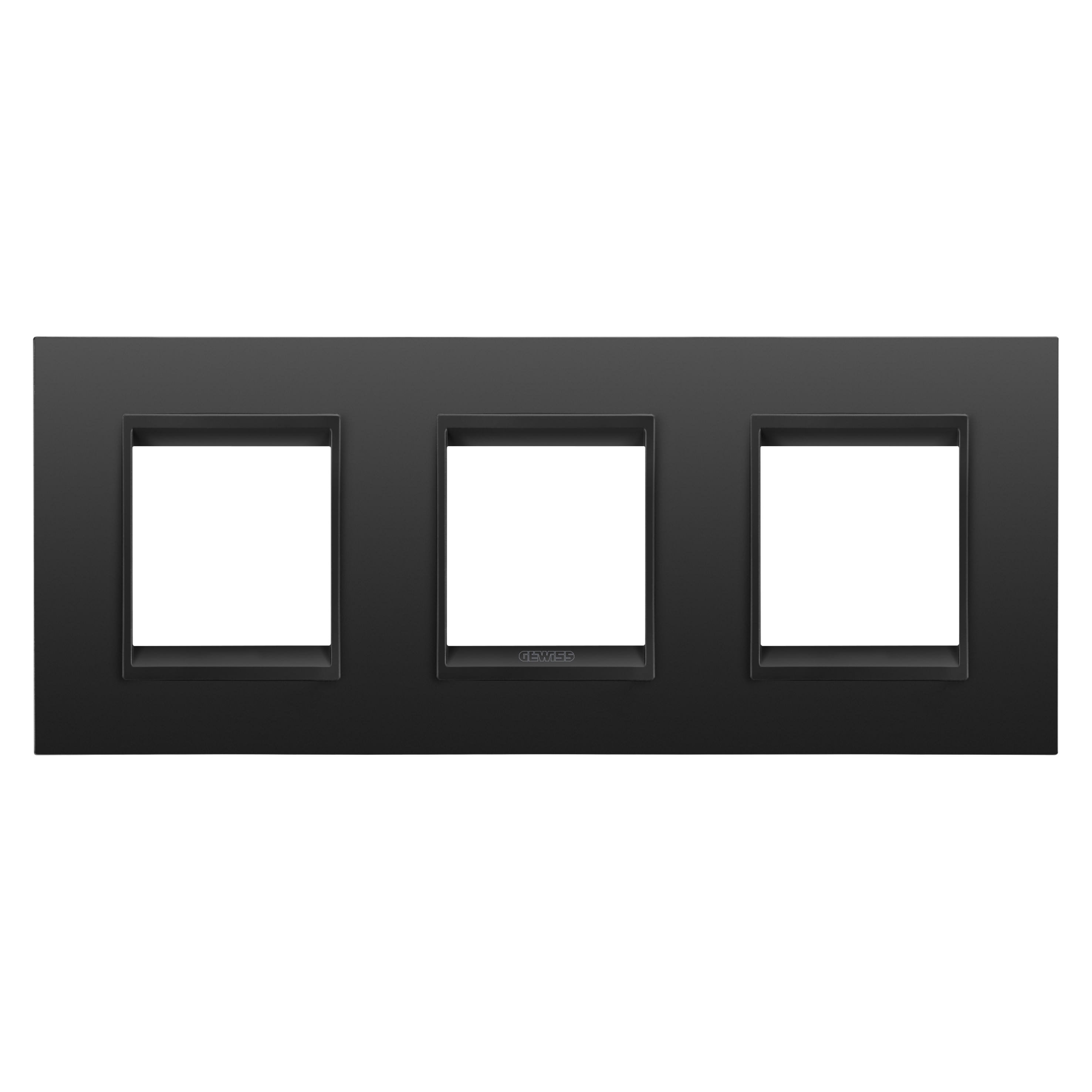 Gewiss - PLAQUE LUX 2+2+2P H MÉTAL NOIR