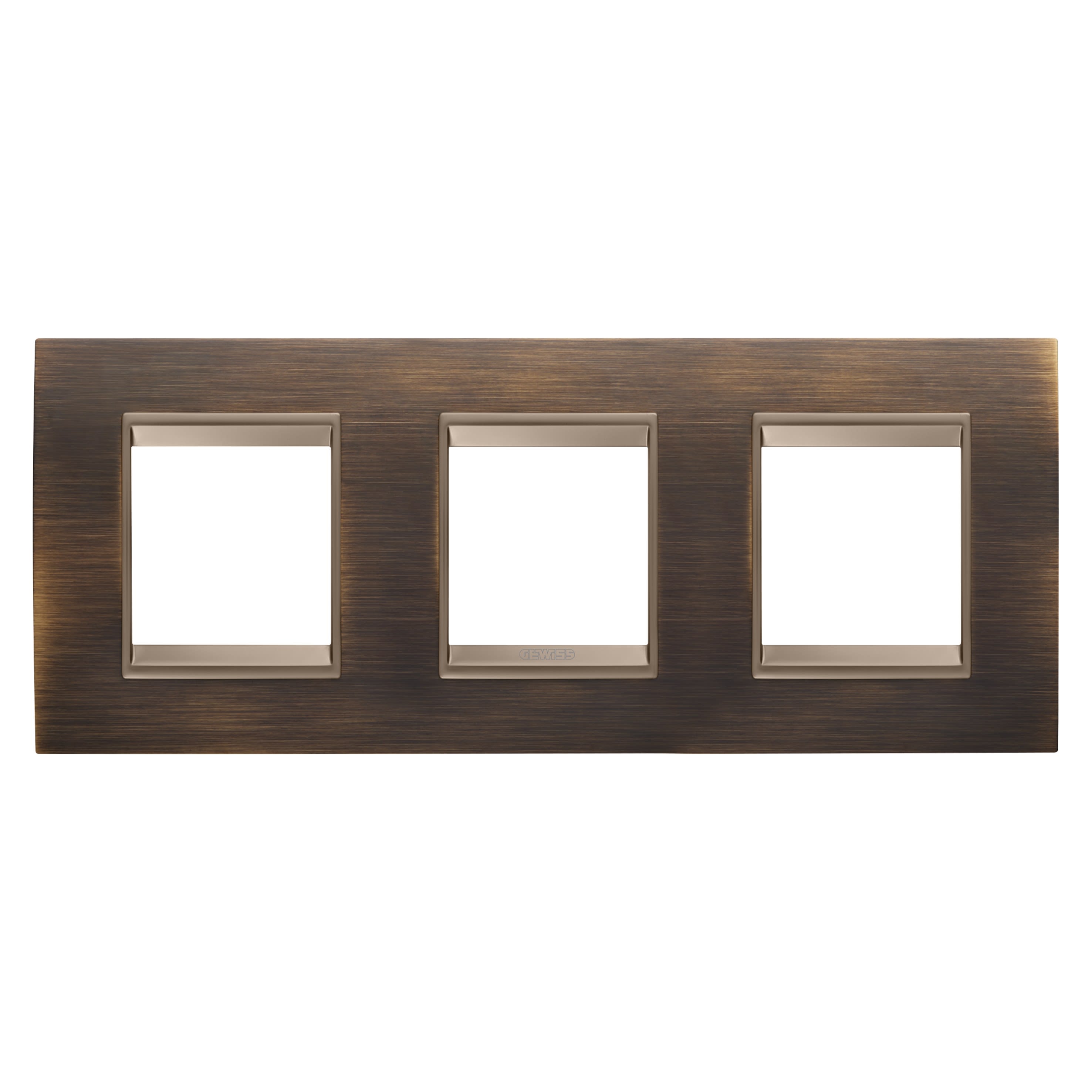 Gewiss - PLAQUE LUX 2+2+2P H MÉTAL LAITON