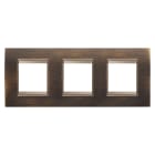 Gewiss - PLAQUE LUX 2+2+2P H MÉTAL LAITON