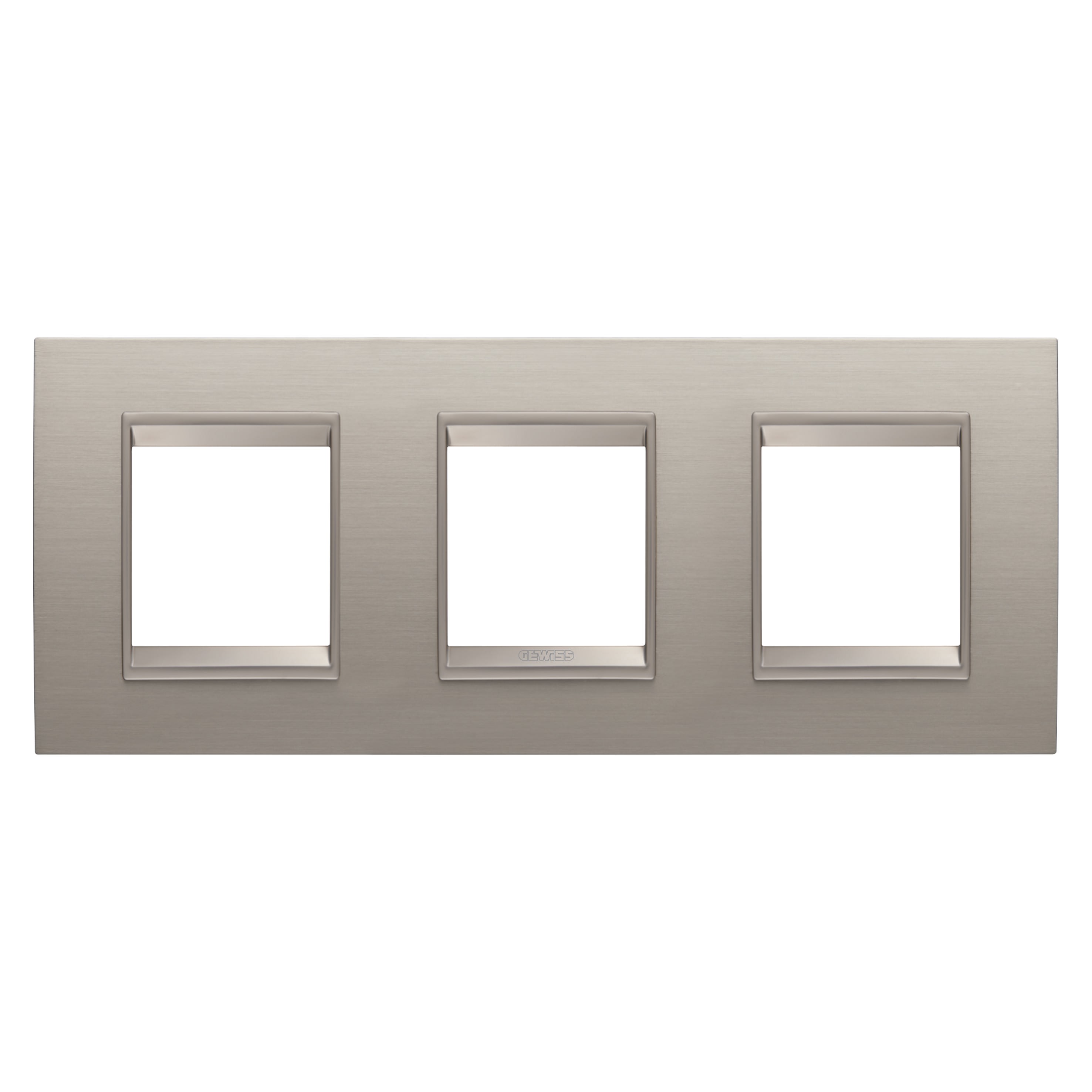 Gewiss - PLAQUE LUX 2+2+2P H MÉTAL ALUMINIUM